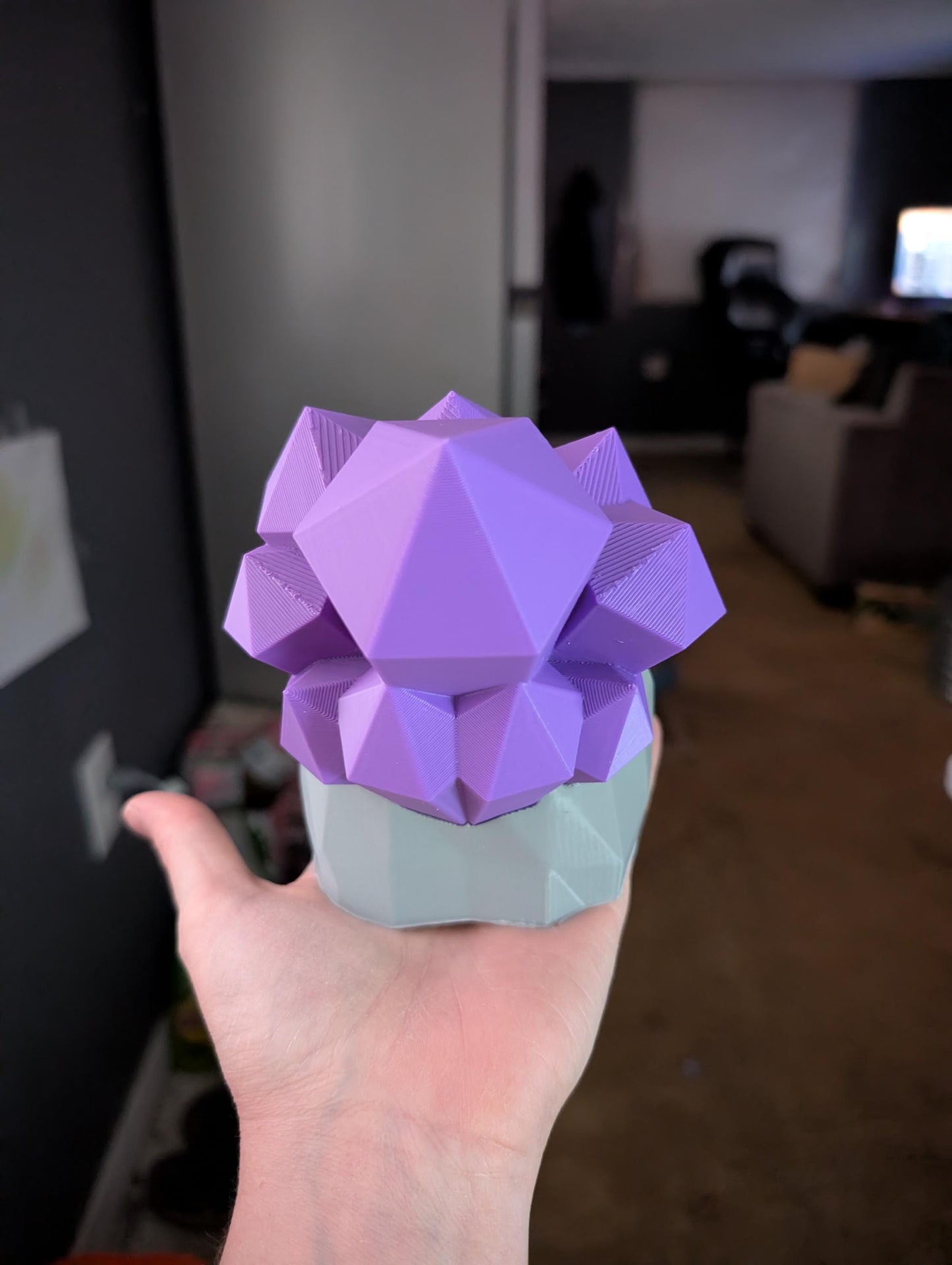 Crystal Cave Baby Dragon — 3D Printed Fantasy Figurine & Geode Hideaway