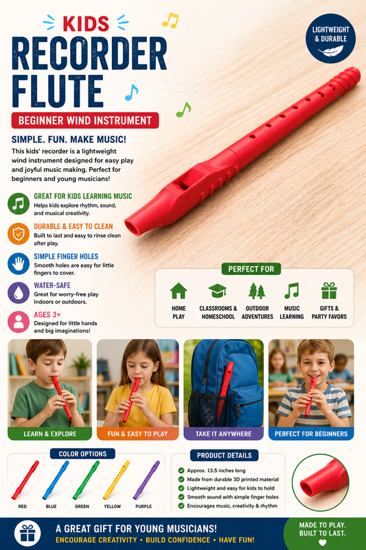 Kids Recorder Instrument | Beginner Wind Instrument for Kids