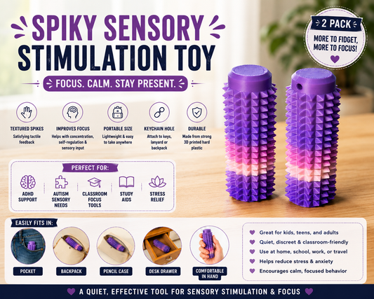 Spiky Sensory Stimulation Toy — ADHD & Autism Focus Tool (2-Pack)