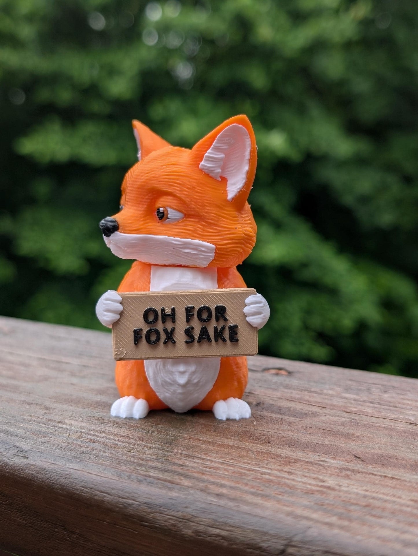 Oh For Fox Sake, Grumpy Fox Desk Figurine & Paperweight