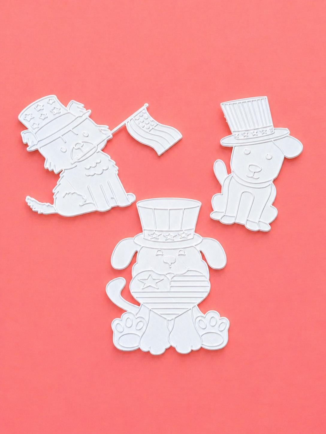Paintable 4th of July Puppy Craft Set | Reusable Toddler Art Activity