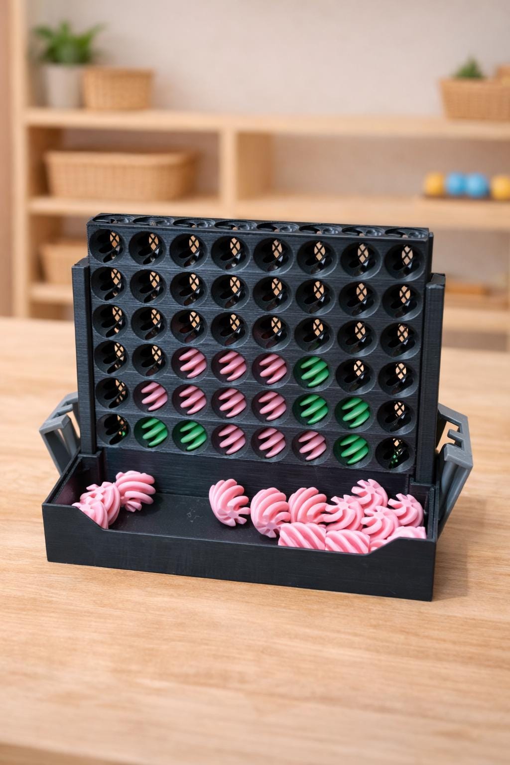 Spiral Connect 4 Travel Game | Folding Strategy Board Game with Custom Colors