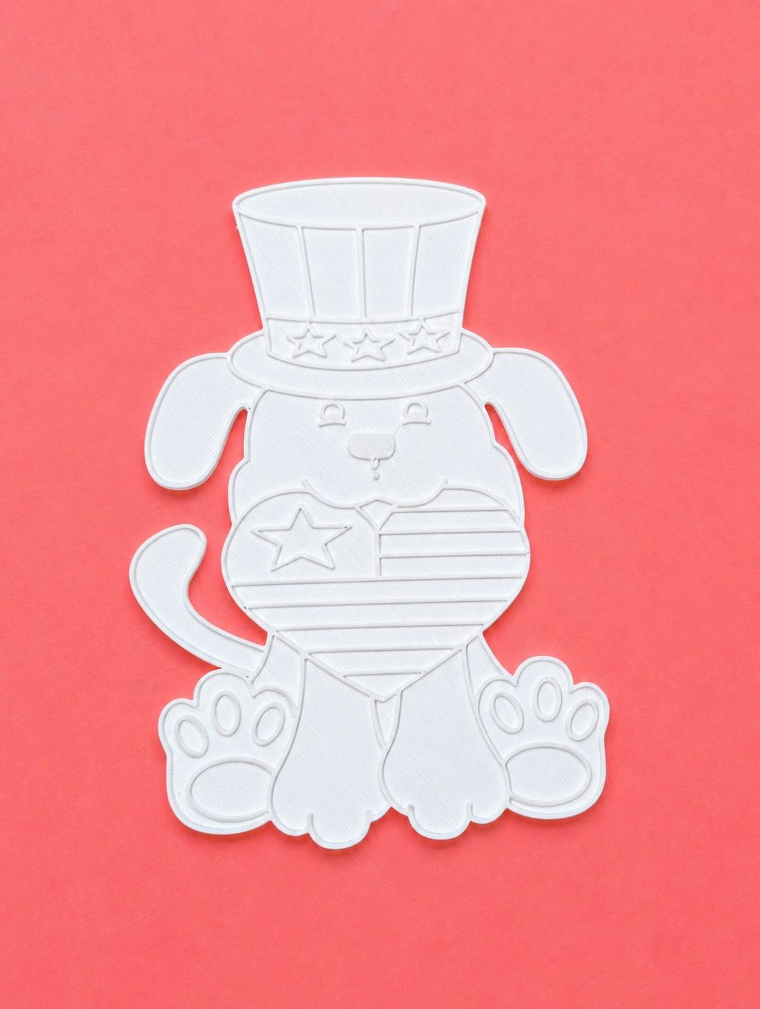 Paintable 4th of July Puppy Craft Set | Reusable Toddler Art Activity