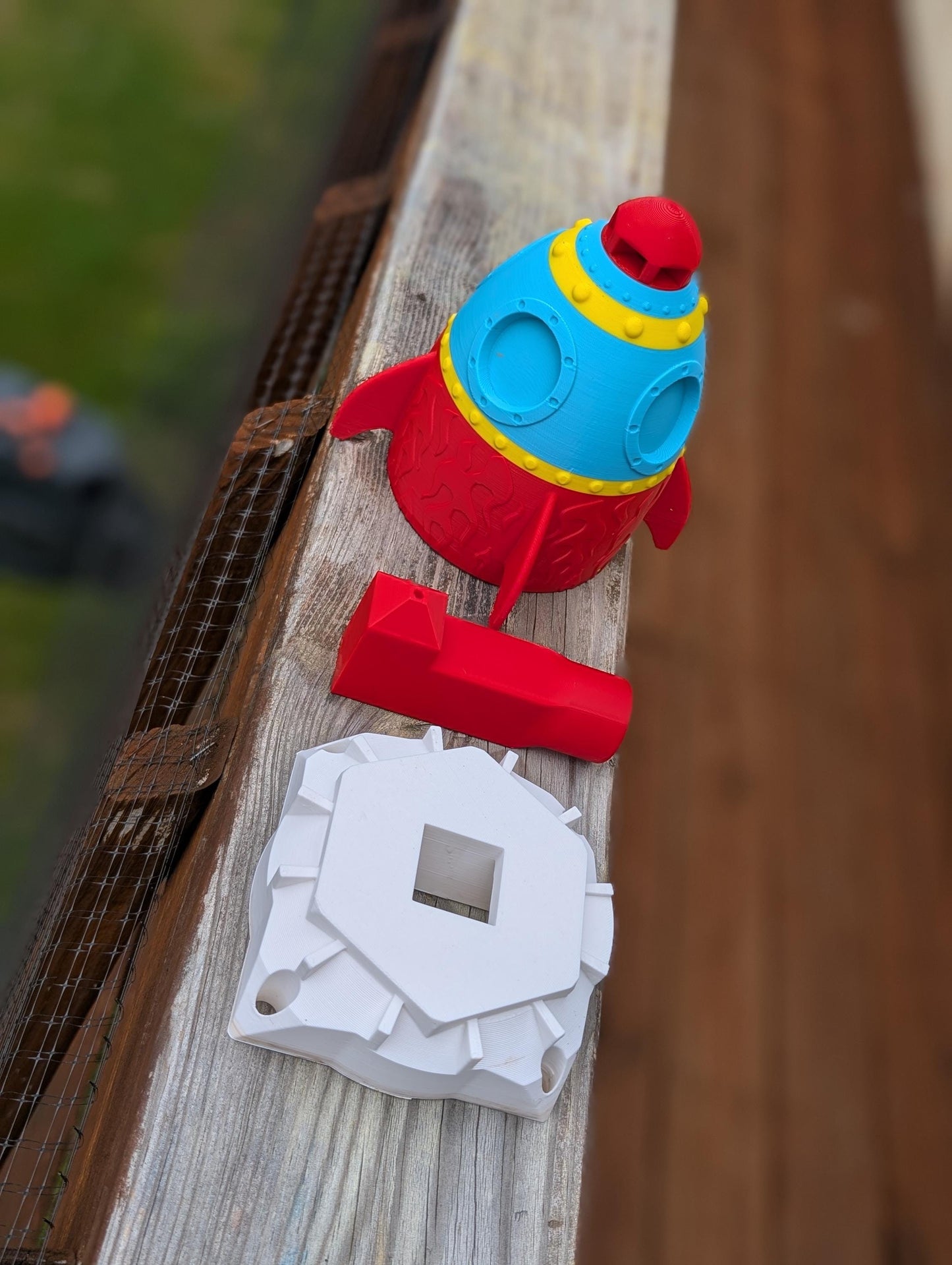 Rocket Ship Sprinkler for Kids | Spinning Hover Water Toy for Outdoor Play