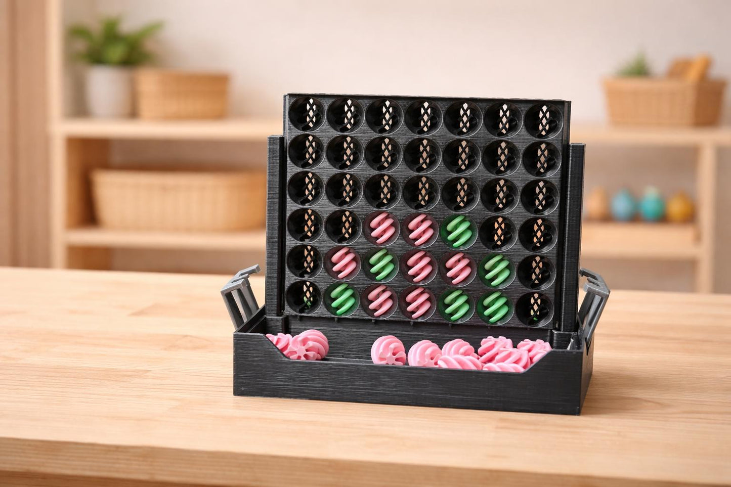 Spiral Connect 4 Travel Game | Folding Strategy Board Game with Custom Colors