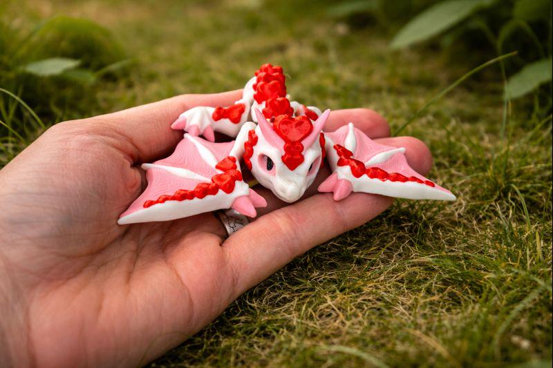 Articulating Love Dragon — Valentine Two-Pack Fidget Toy