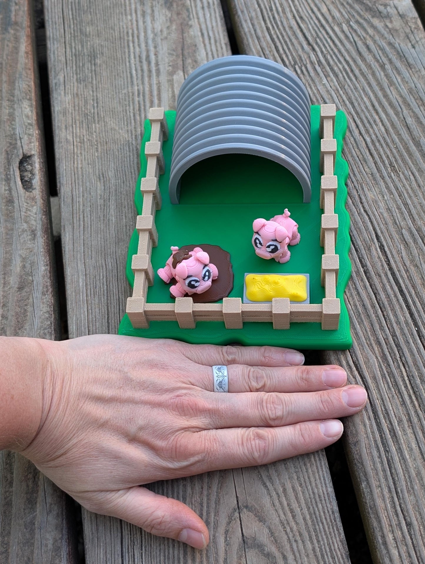 Little Pig Farm Playset | Montessori Farm Toy with Barn, Fence & Pigs