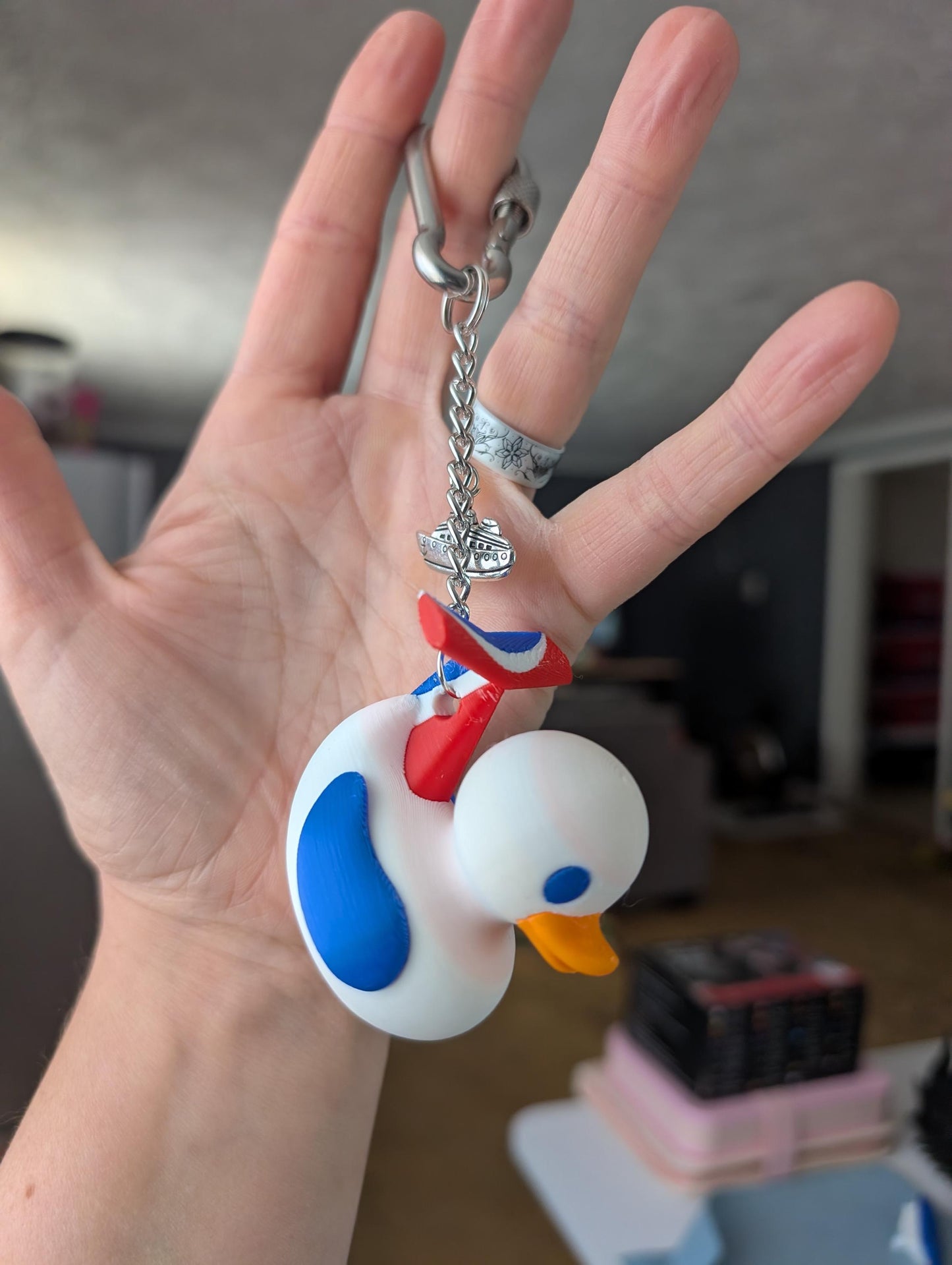 Cruise Duck Bag Charm & Keychain | Custom Travel Duck Accessory