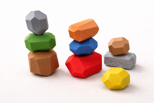 Montessori Stacking Rocks — 15-Piece Balancing Stones Set
