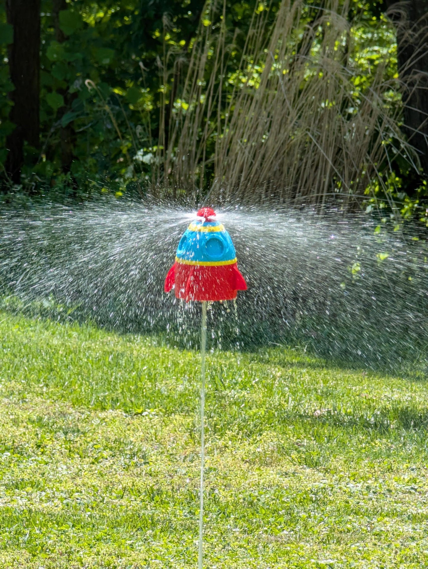 Rocket Ship Sprinkler for Kids | Spinning Hover Water Toy for Outdoor Play
