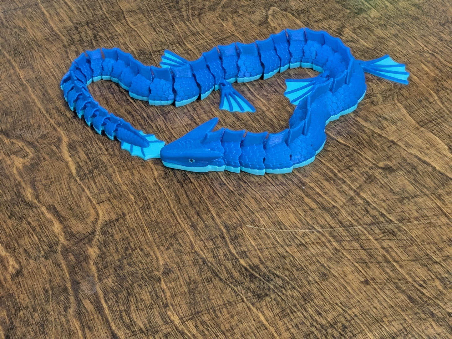 Water Serpent Dragon — 14 Inch Fully Articulating dragon, Water Safe toys, Leviathan Toy