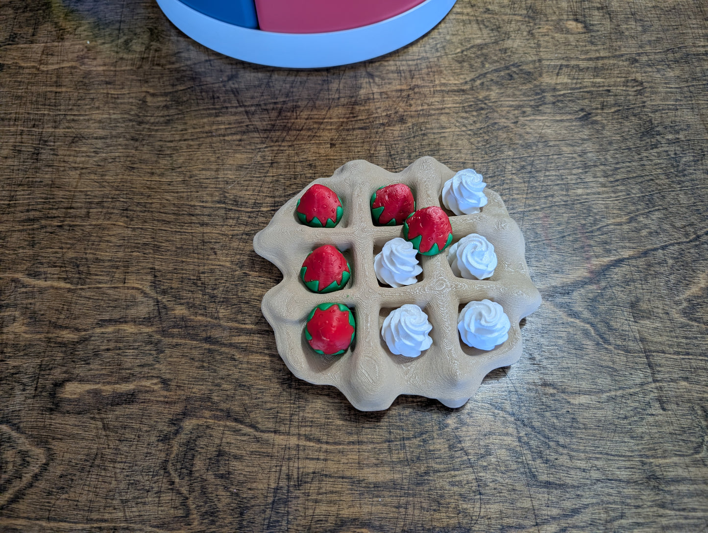Strawberry Waffle Tic Tac Toe Game — 6x6 Waffle Board