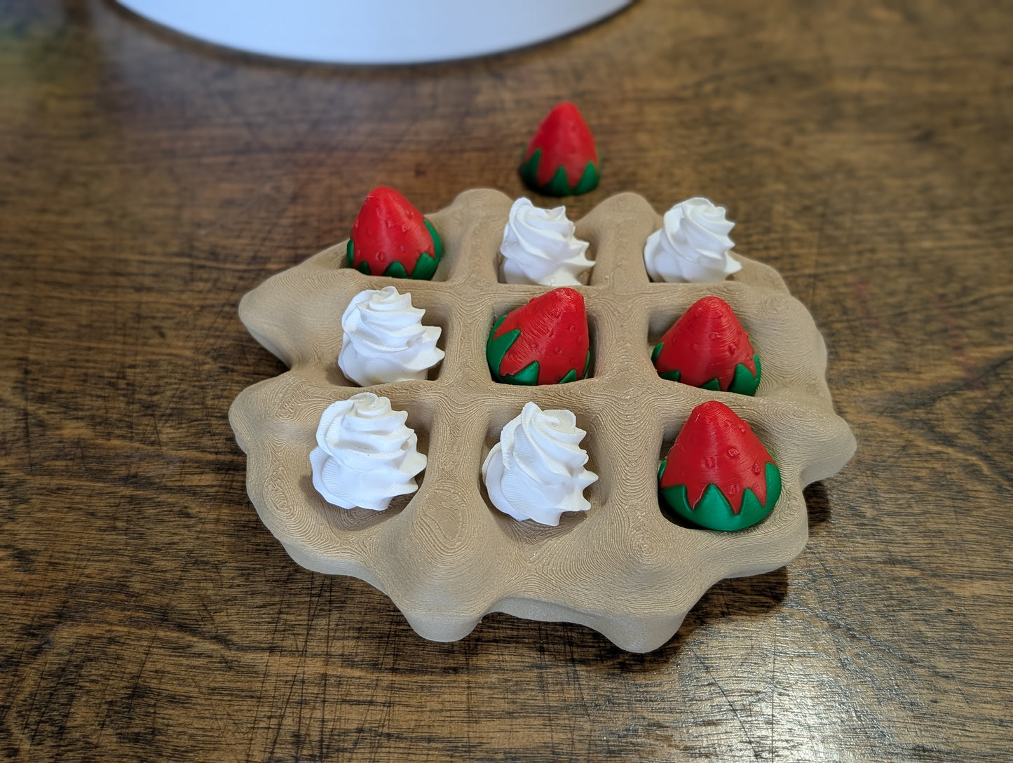 Strawberry Waffle Tic Tac Toe Game — 6x6 Waffle Board