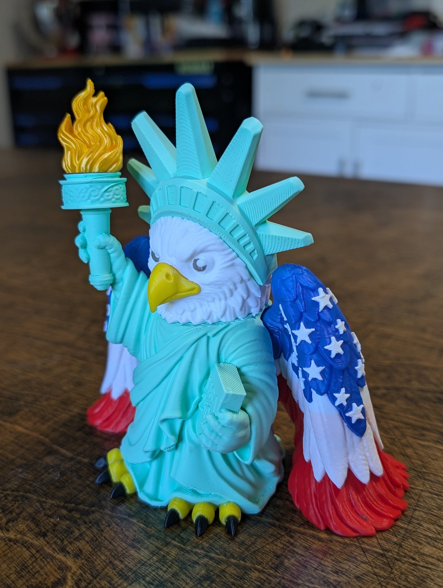 Lady Liberty Bald Eagle Statue