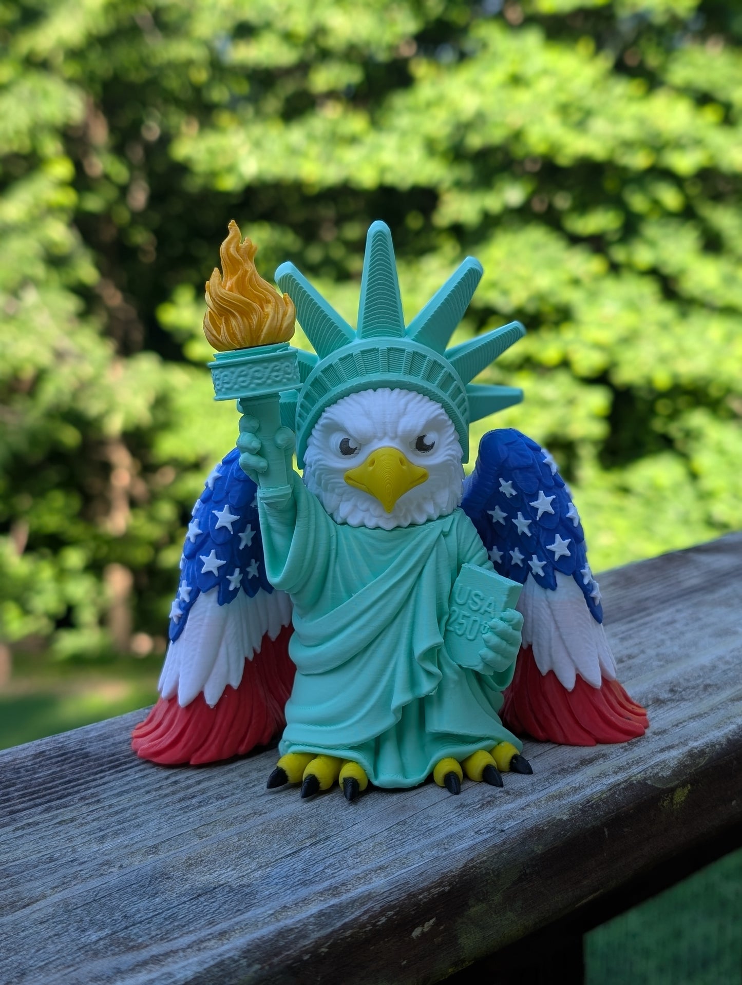 Lady Liberty Bald Eagle Statue