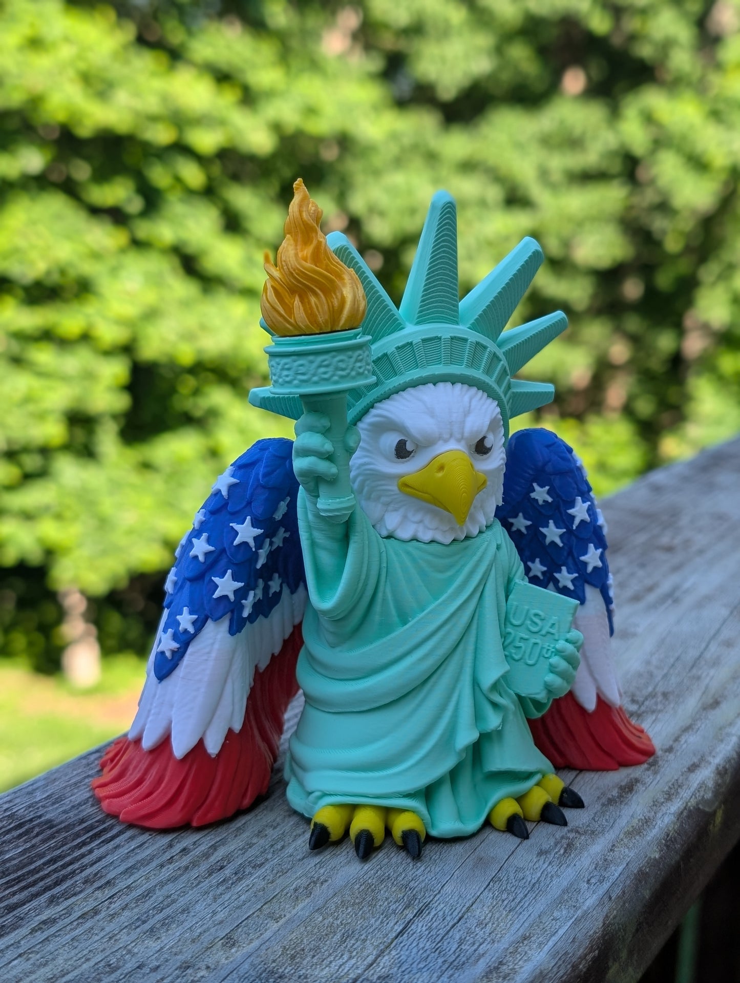 Lady Liberty Bald Eagle Statue