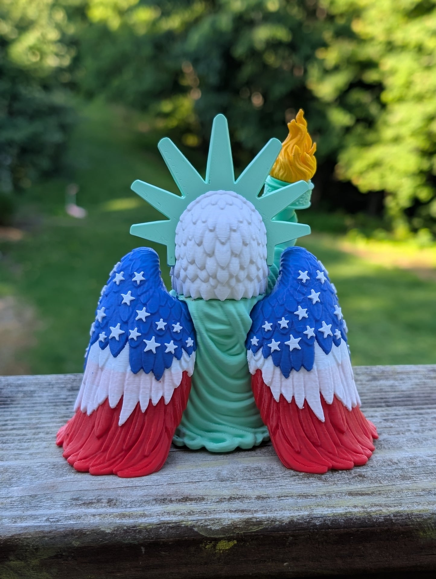 Lady Liberty Bald Eagle Statue