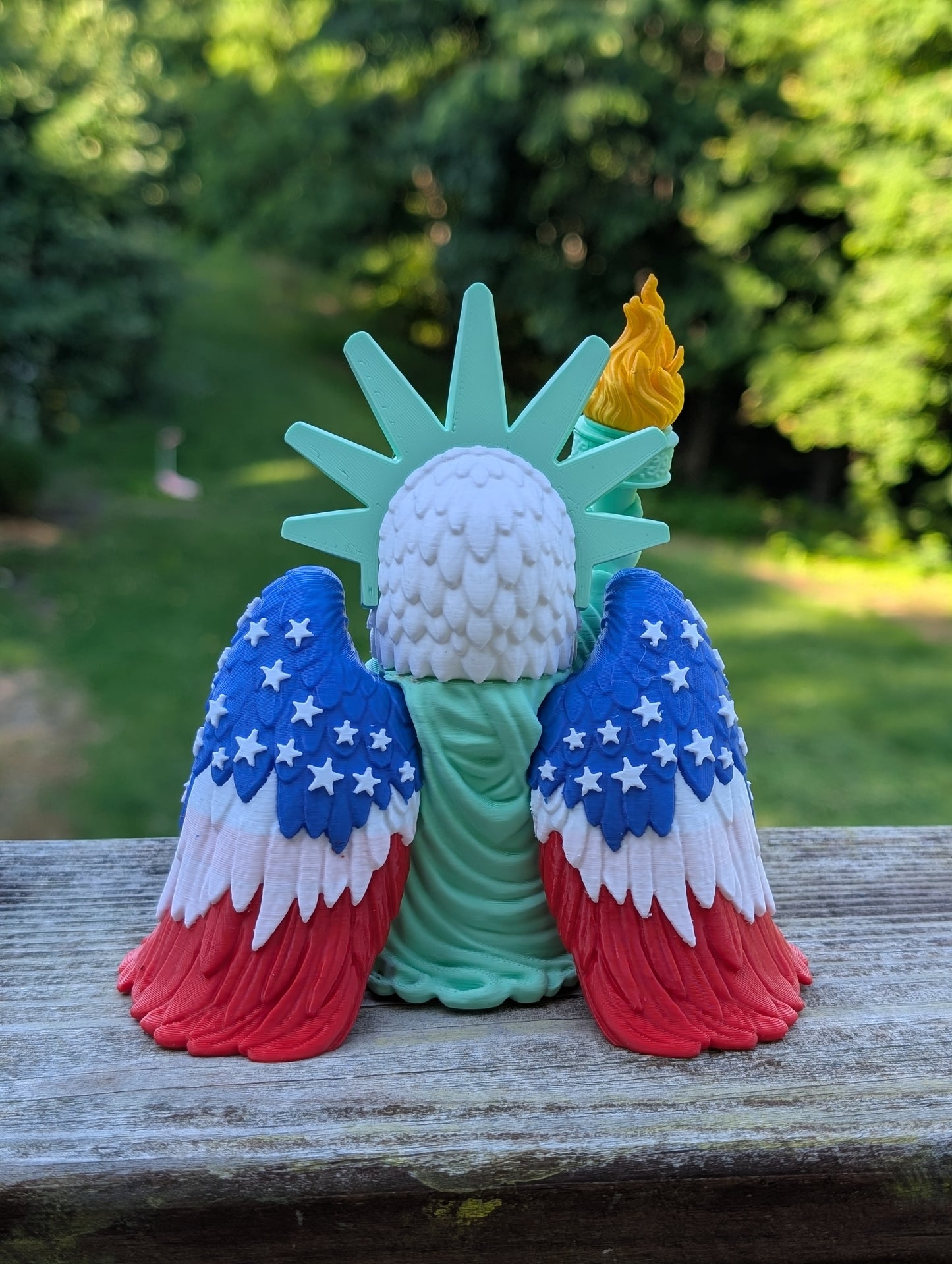 Lady Liberty Bald Eagle Statue