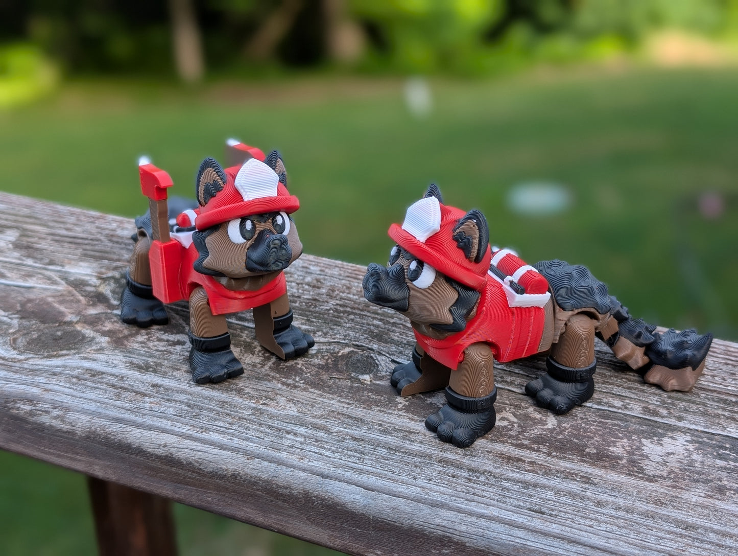 Firefighter Dog Figure | 3D Printed Fire Rescue Toy, Collectible, Decor
