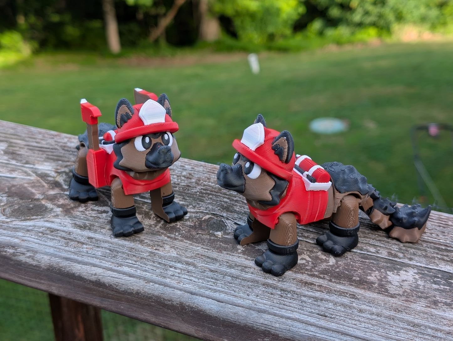 Firefighter Dog Figure | 3D Printed Fire Rescue Toy, Collectible, Decor