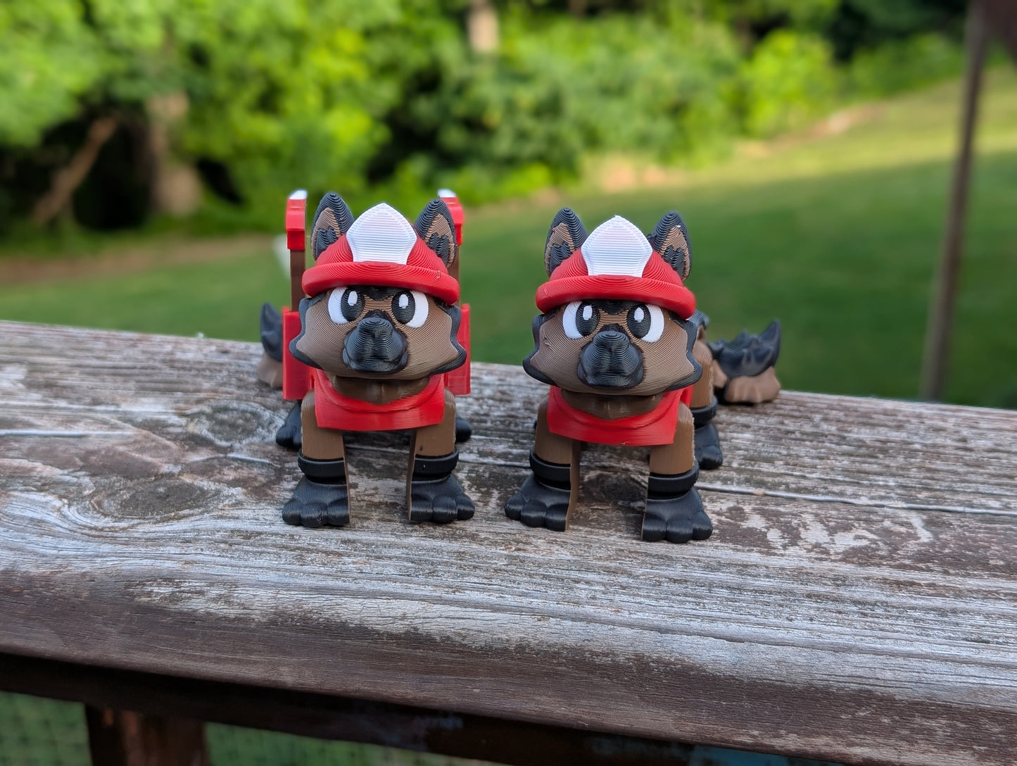 Firefighter Dog Figure | 3D Printed Fire Rescue Toy, Collectible, Decor