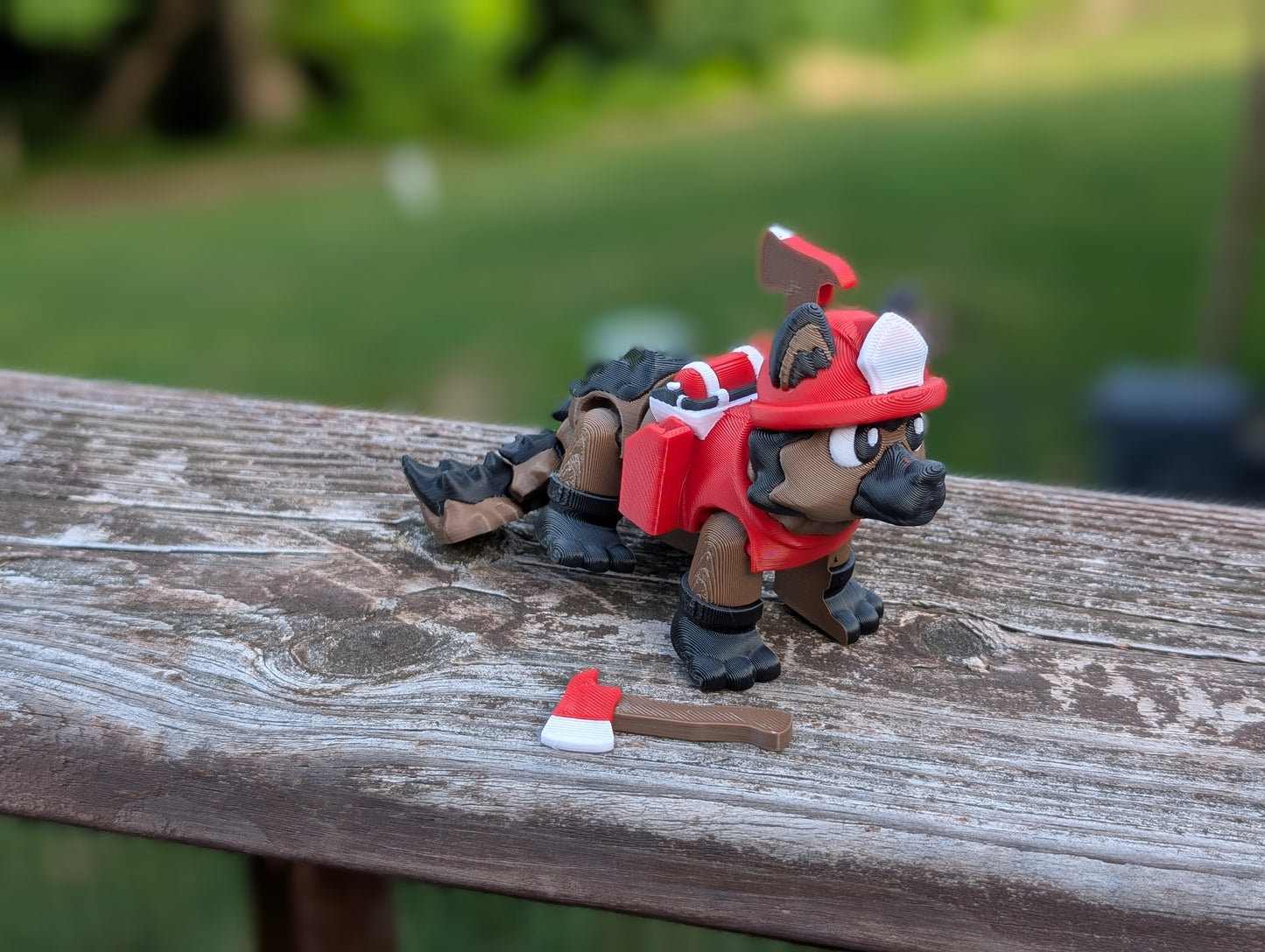 Firefighter Dog Figure | 3D Printed Fire Rescue Toy, Collectible, Decor