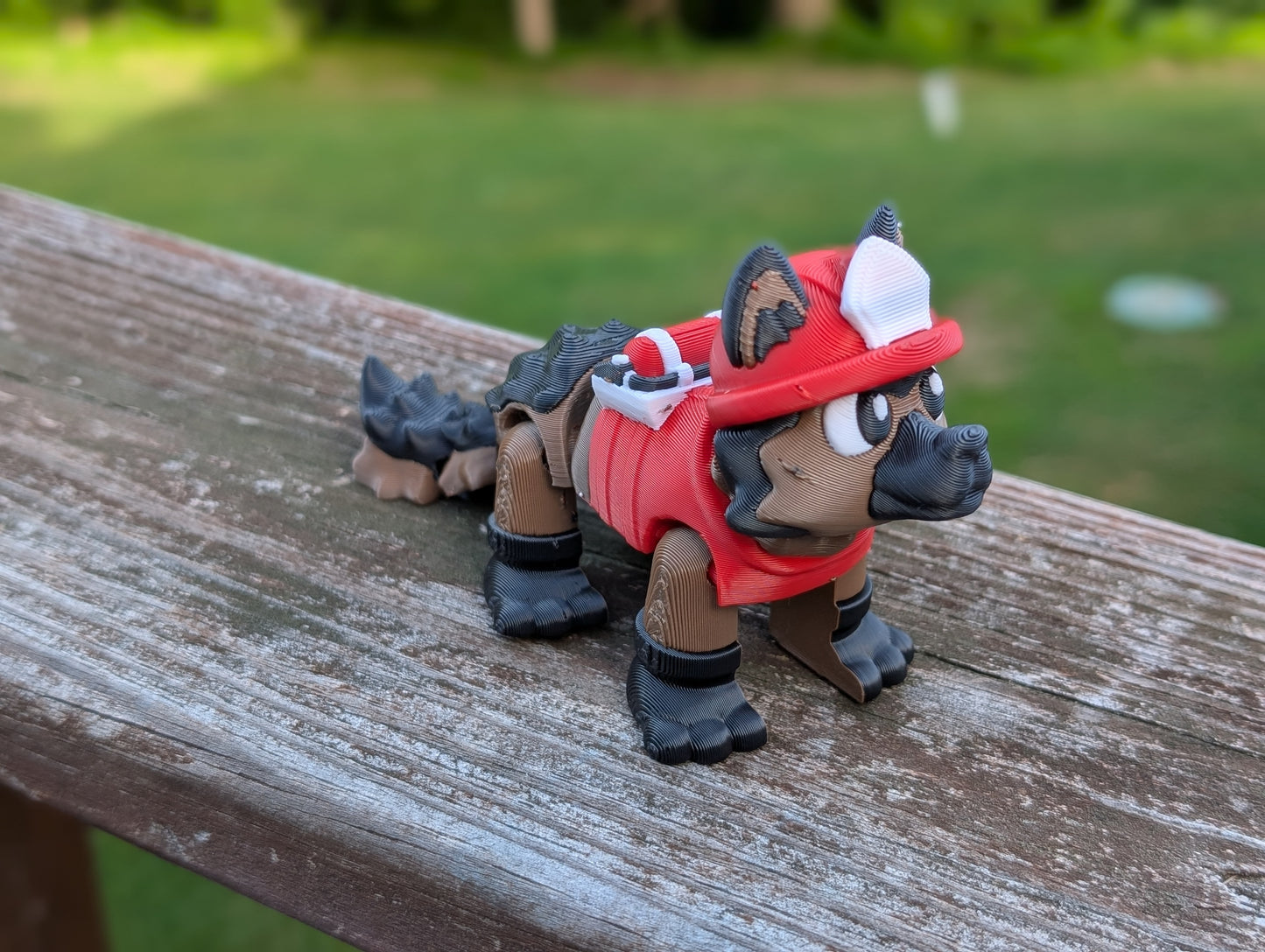 Firefighter Dog Figure | 3D Printed Fire Rescue Toy, Collectible, Decor