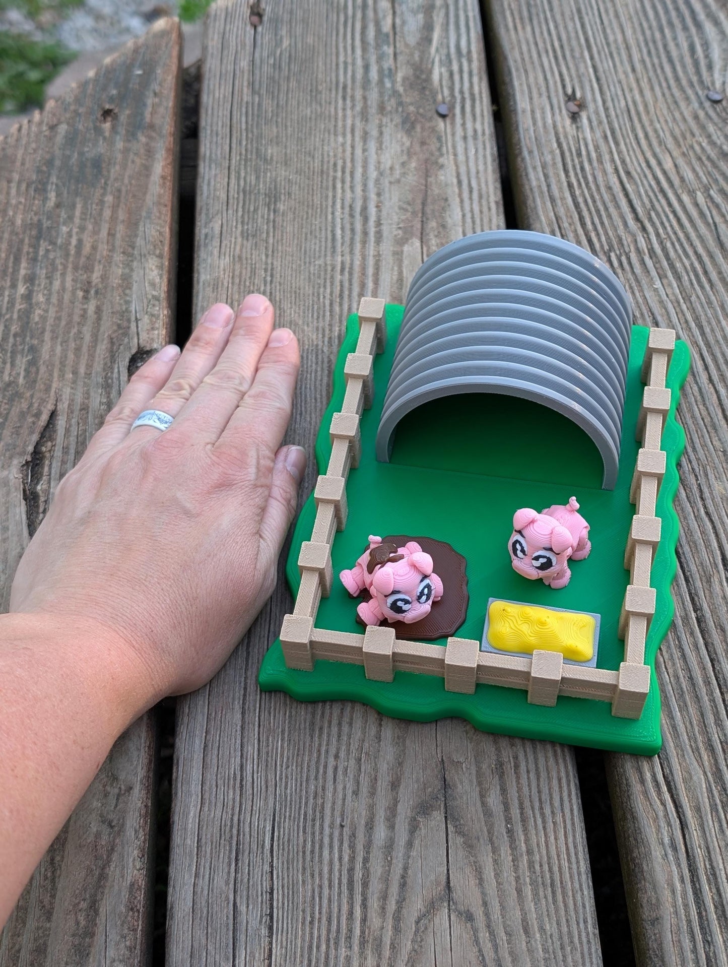 Little Pig Farm Playset | Montessori Farm Toy with Barn, Fence & Pigs