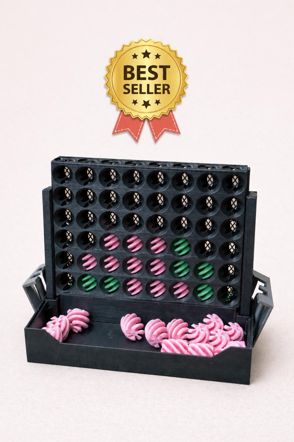 Spiral Connect 4 Travel Game | Folding Strategy Board Game with Custom Colors