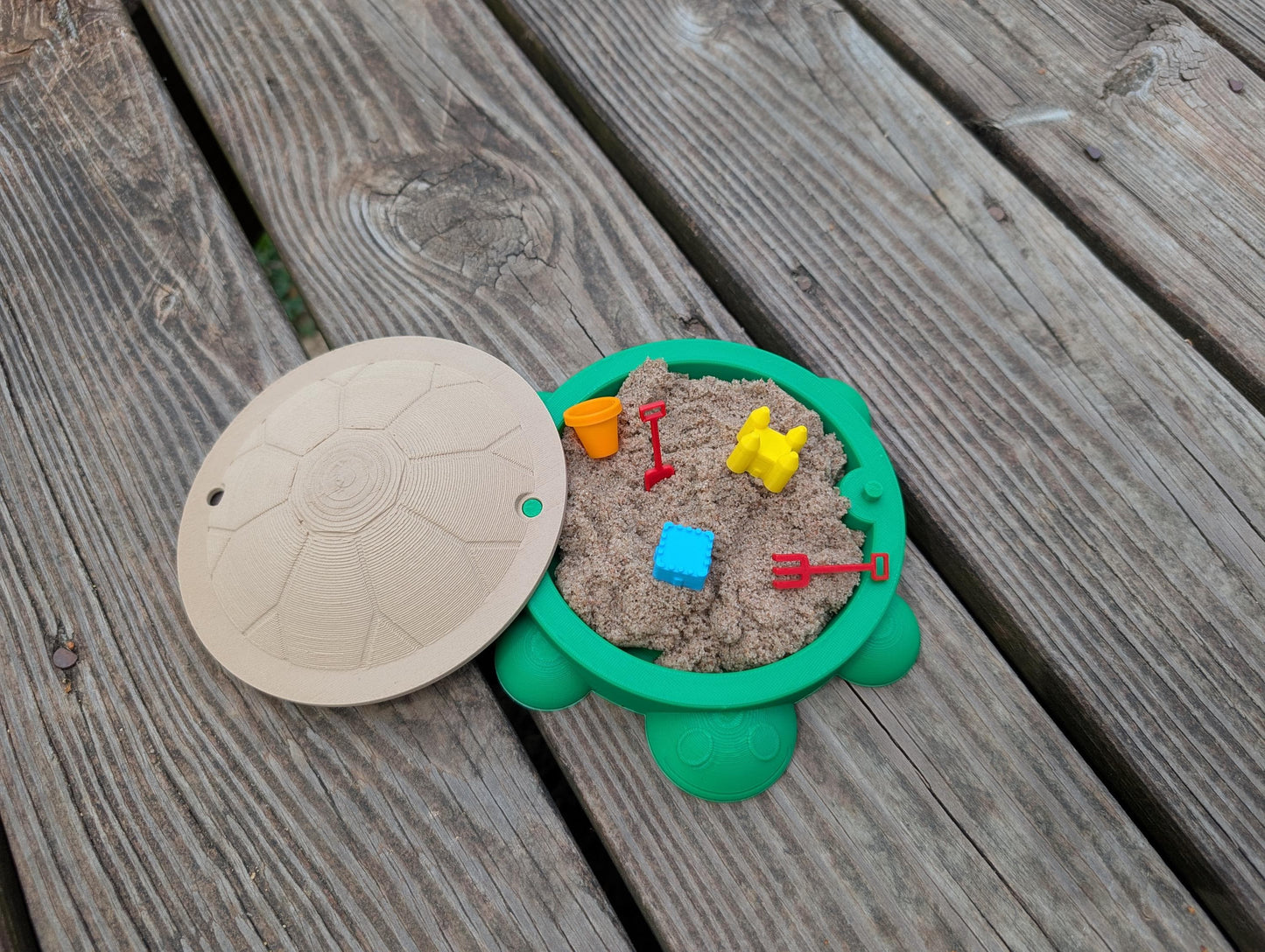 Mini Turtle Sandbox Sensory Play Kit | Montessori Kinetic Sand Toy for Toddlers