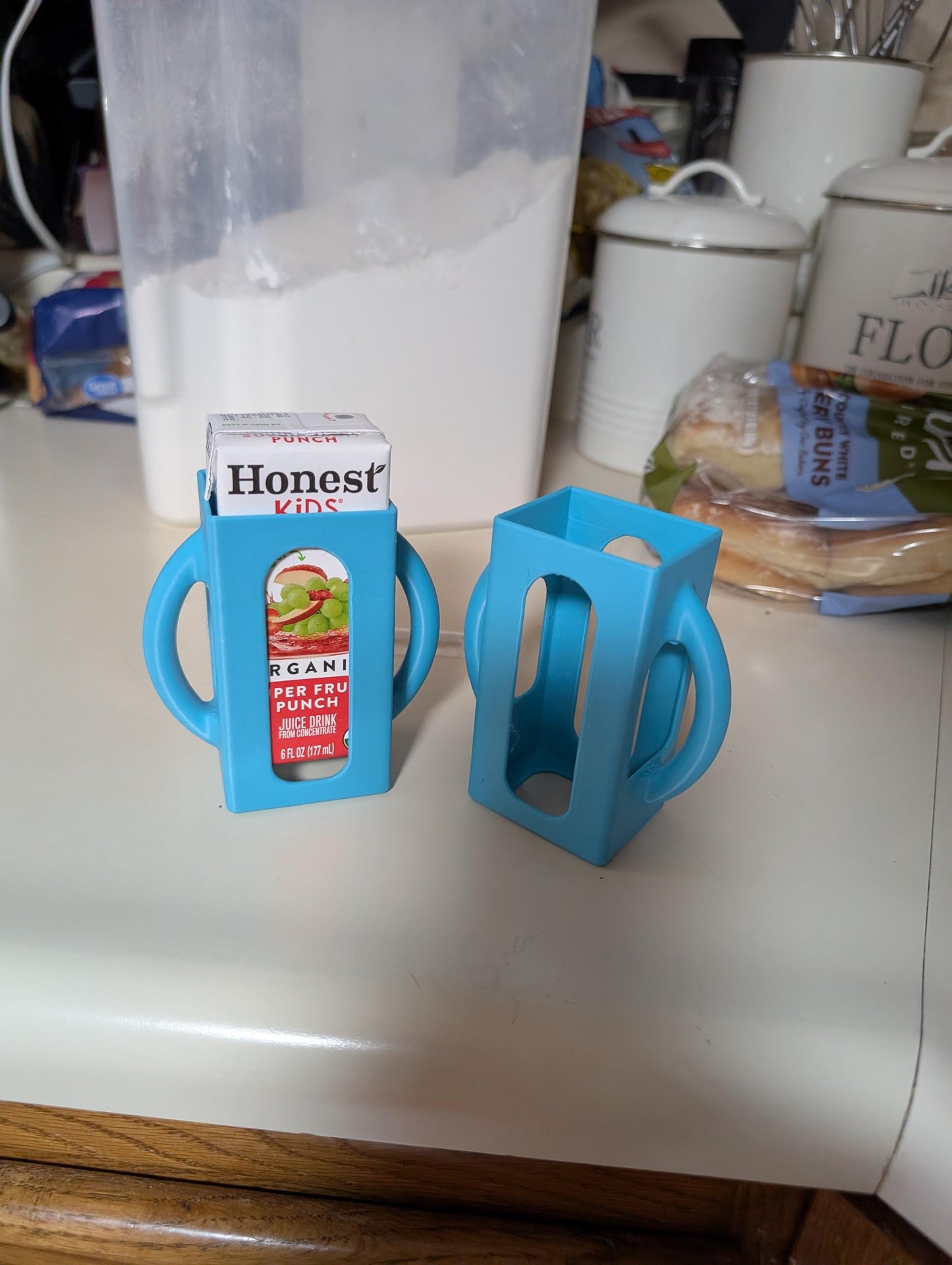 Toddler Juice Box Holder Set | No-Squeeze Drink Holder for Kids (Set of 2)