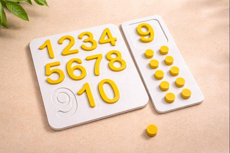 Montessori Number Board — 3D Printed Early Math Learning Set