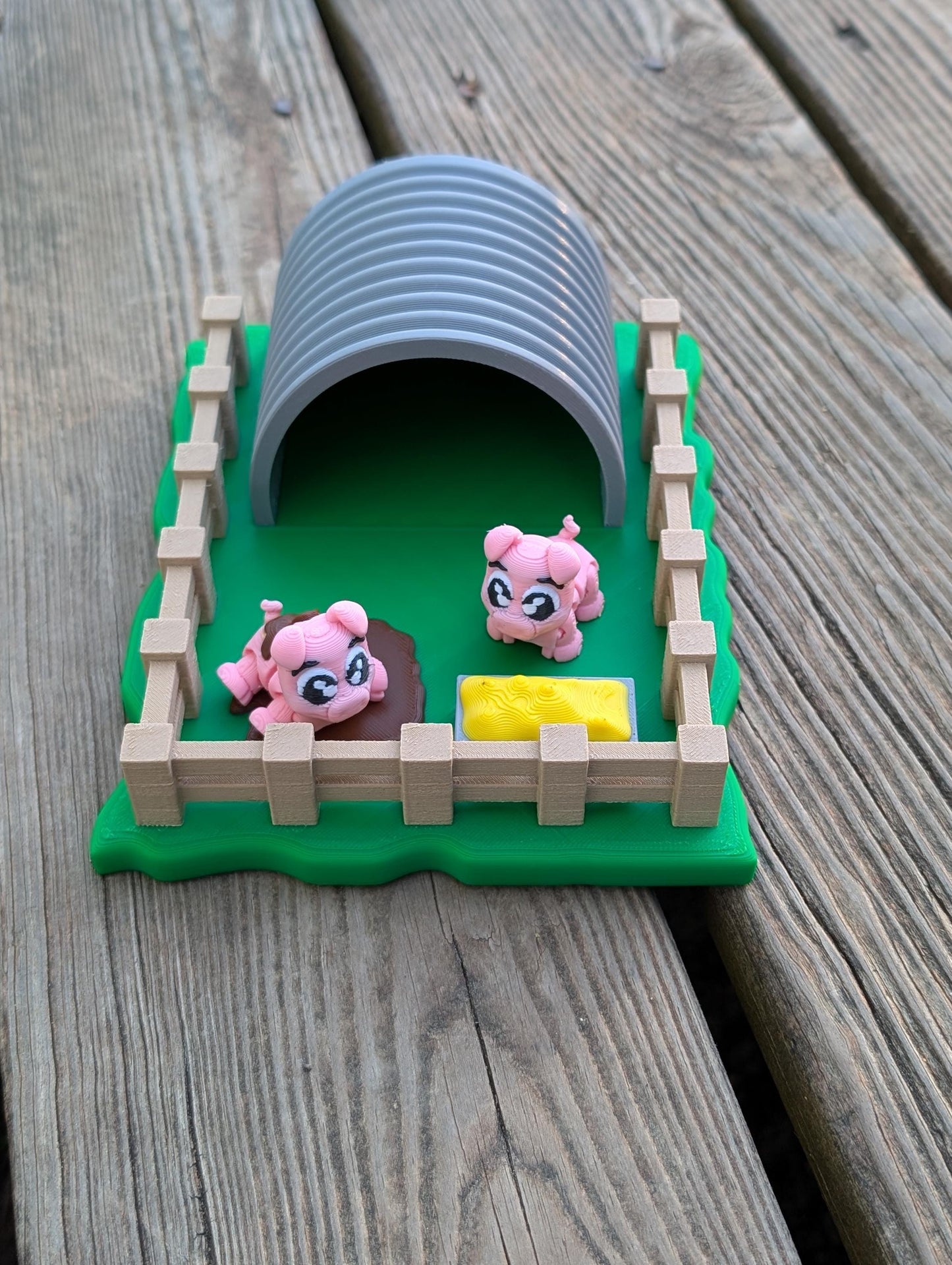 Little Pig Farm Playset | Montessori Farm Toy with Barn, Fence & Pigs