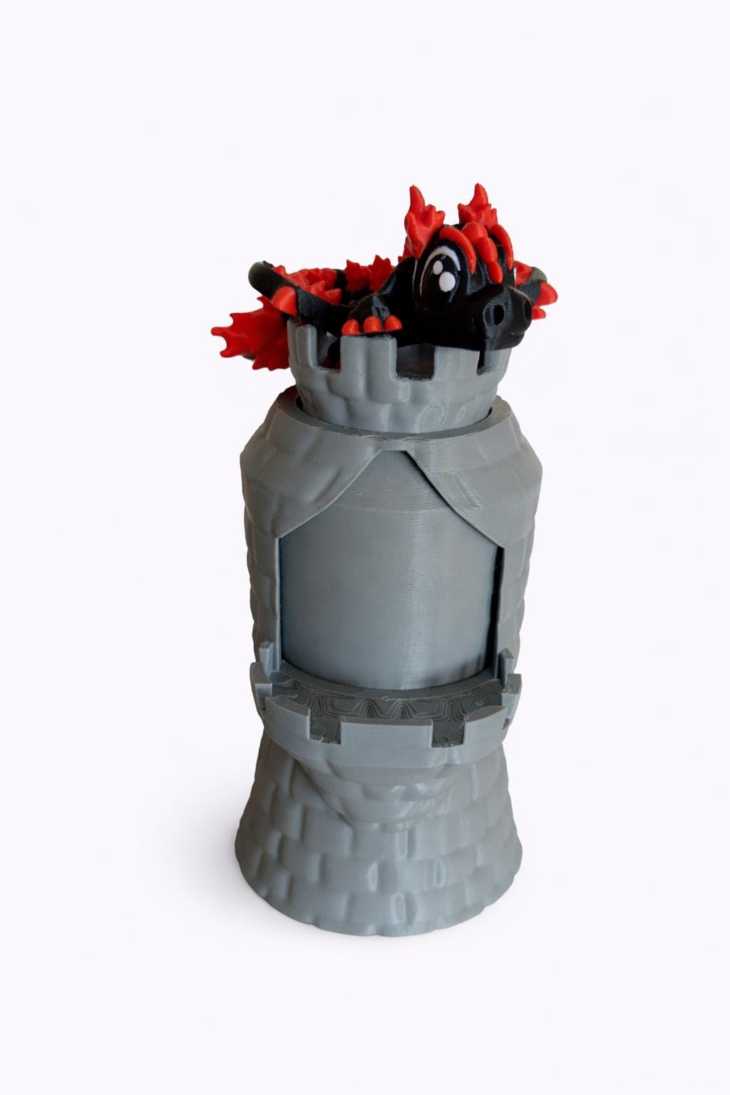 Dragon Castle Tower Play Set — Fantasy Dragon Hideaway with Secret Compartment