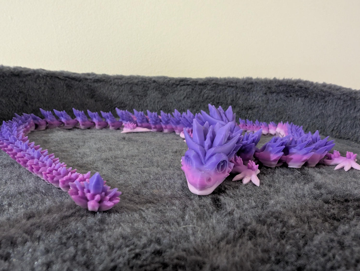 Articulated Dream Dragon Set | Purple Crystal Fidget Desk Pet (8-10 inches)