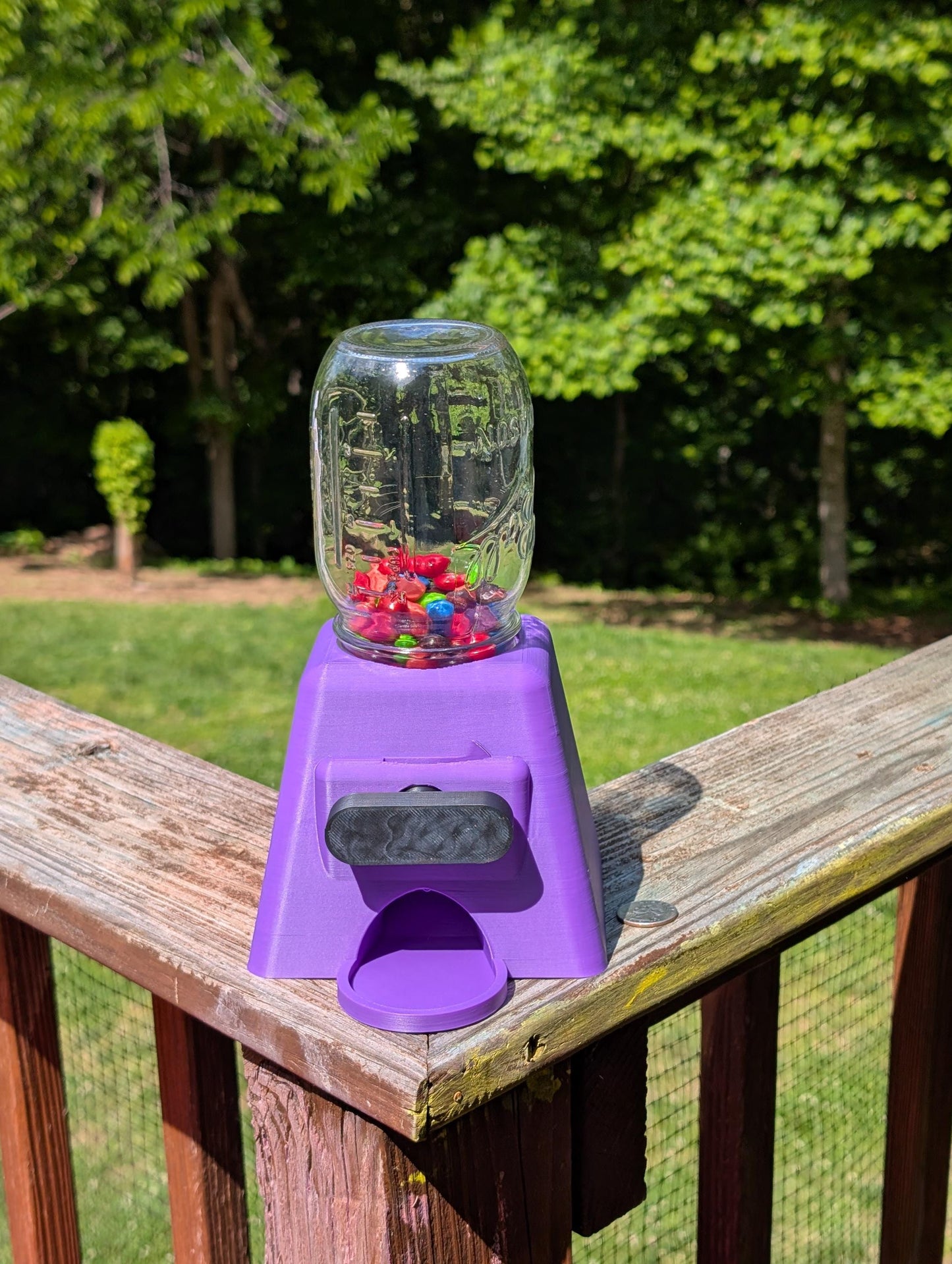 3D Printed Candy Dispenser | Mason Jar Coin Bank, Gumball Machine Style Reward Jar