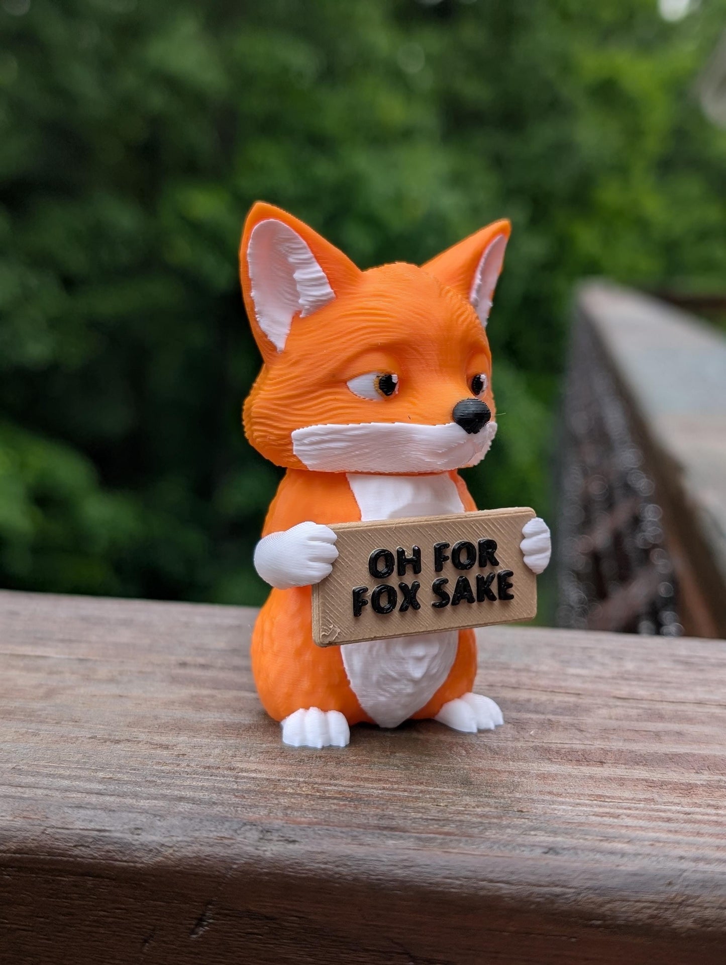 Oh For Fox Sake, Grumpy Fox Desk Figurine & Paperweight