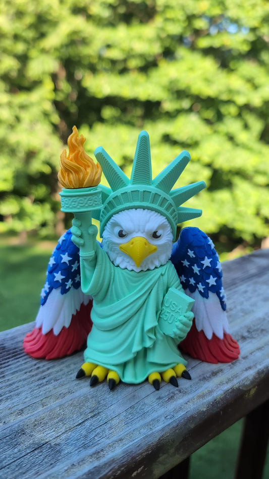 Lady Liberty Bald Eagle Statue